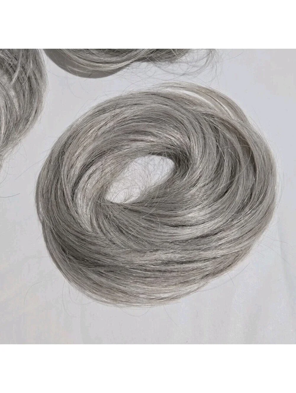 Set of 3 Ponytail Messy Bun Gray Hair Piece Wiglet Extension